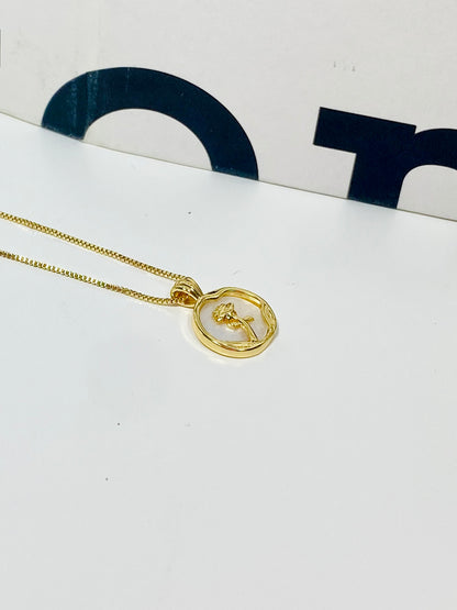 Rose Petal 18k Gold Plated Necklace