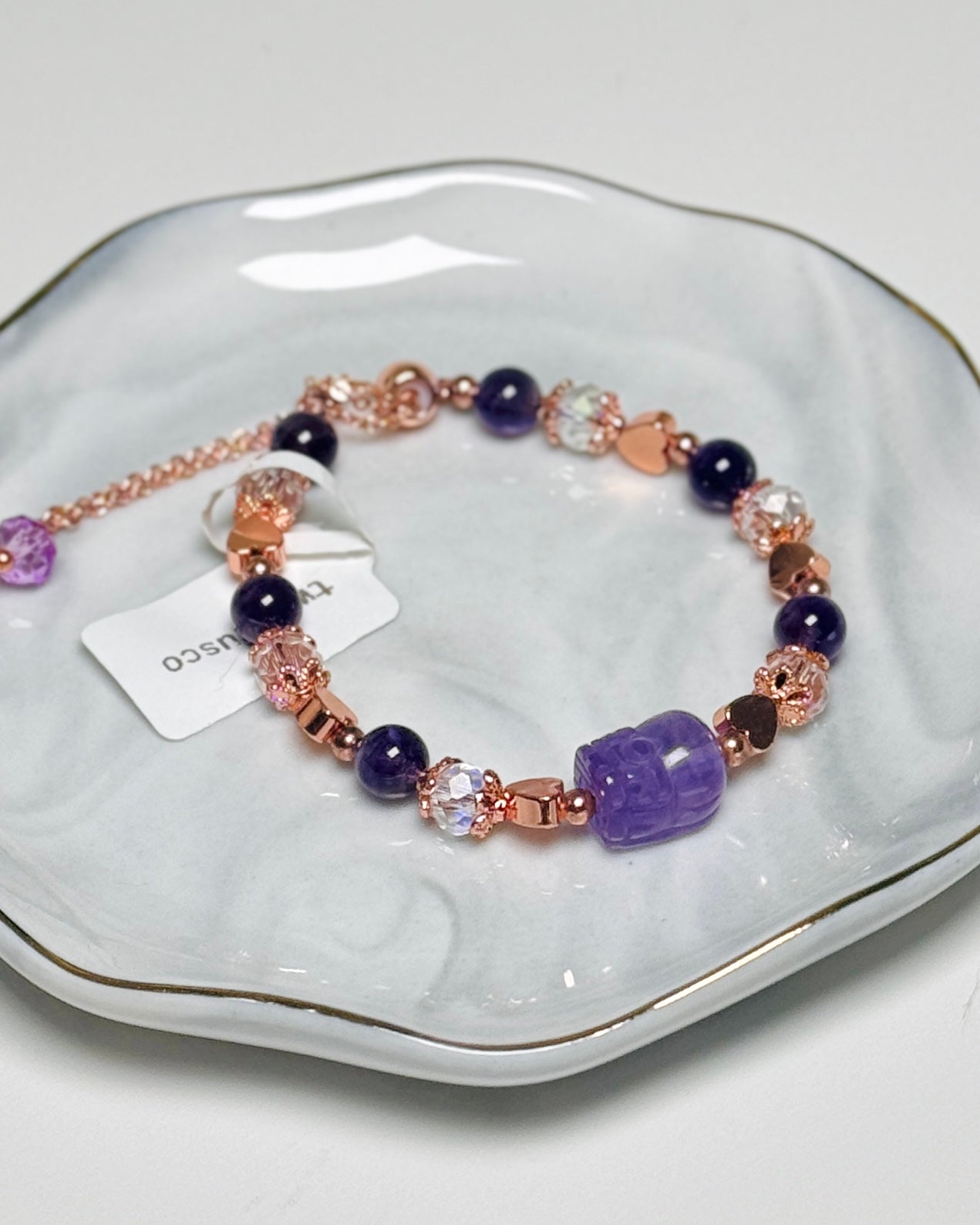 Pixiu Amethyst Small Push Pull Bracelet