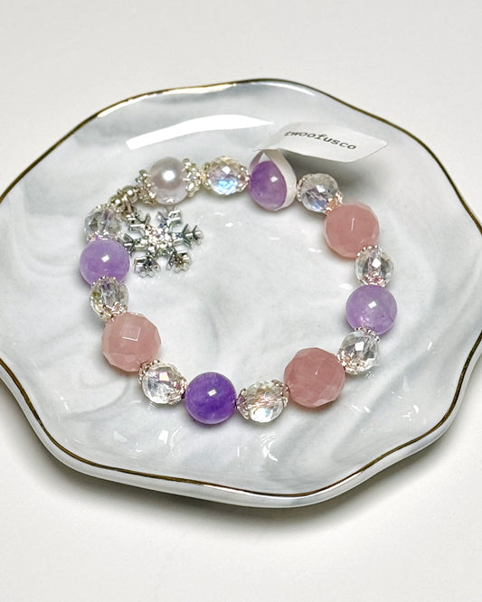 Snowflake Kunzite Bracelet