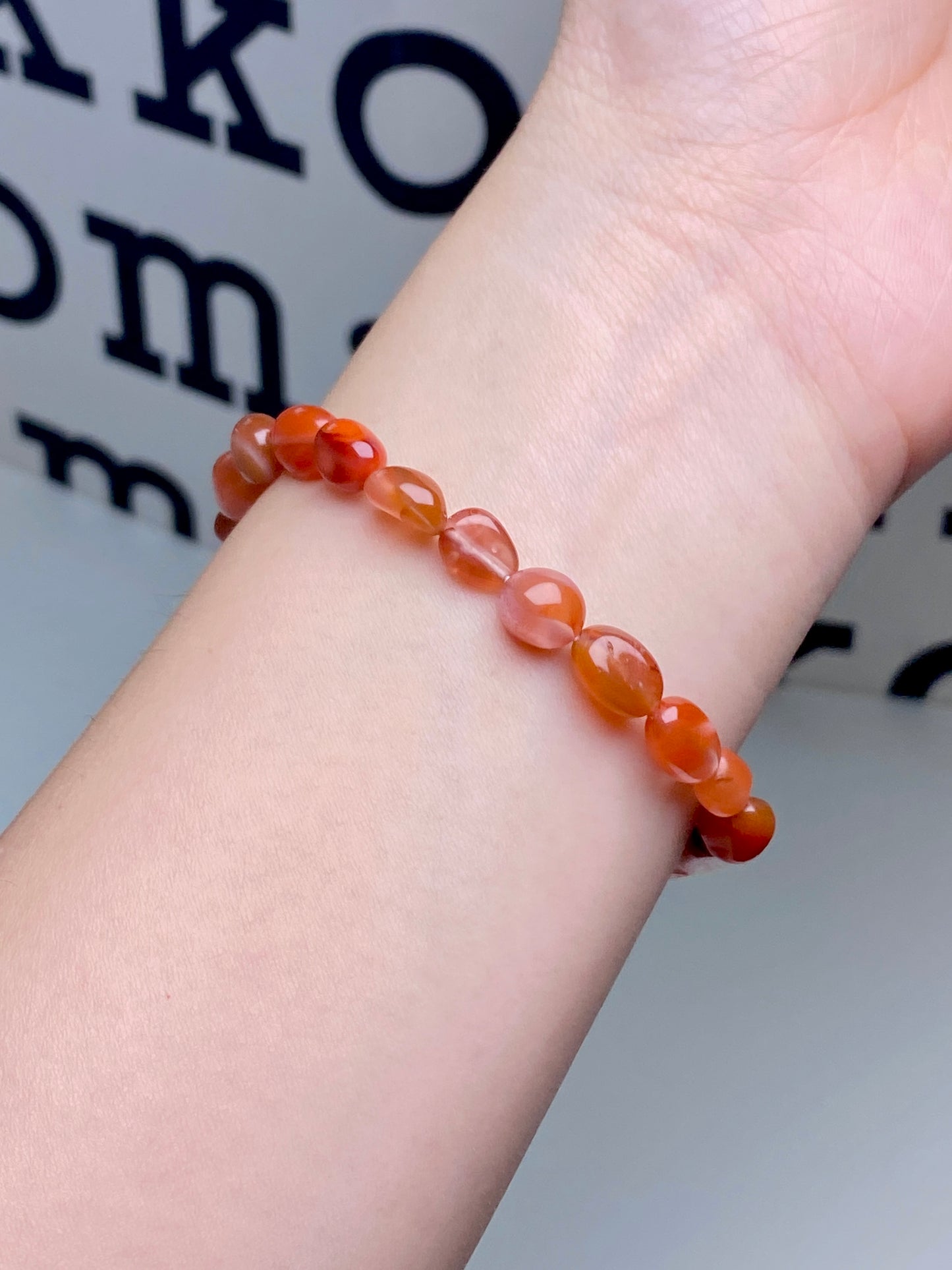 Carnelian Oval Bracelet