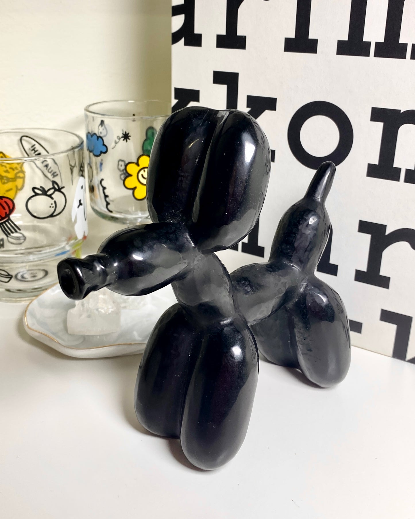 Black Obsidian Balloon Dog