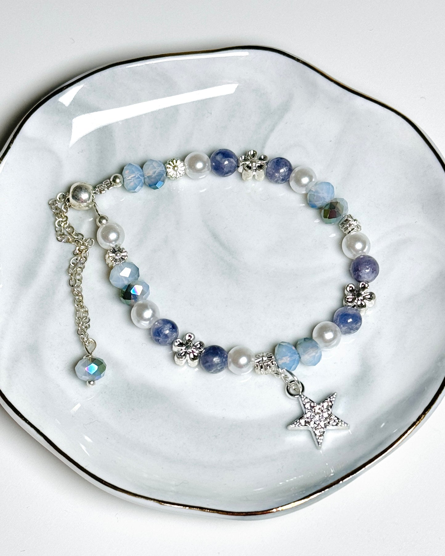 Star Tanzanite Push Pull Bracelet