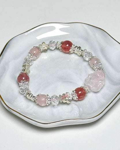 Nine Tailed Fox Rose Quartz Bracelet