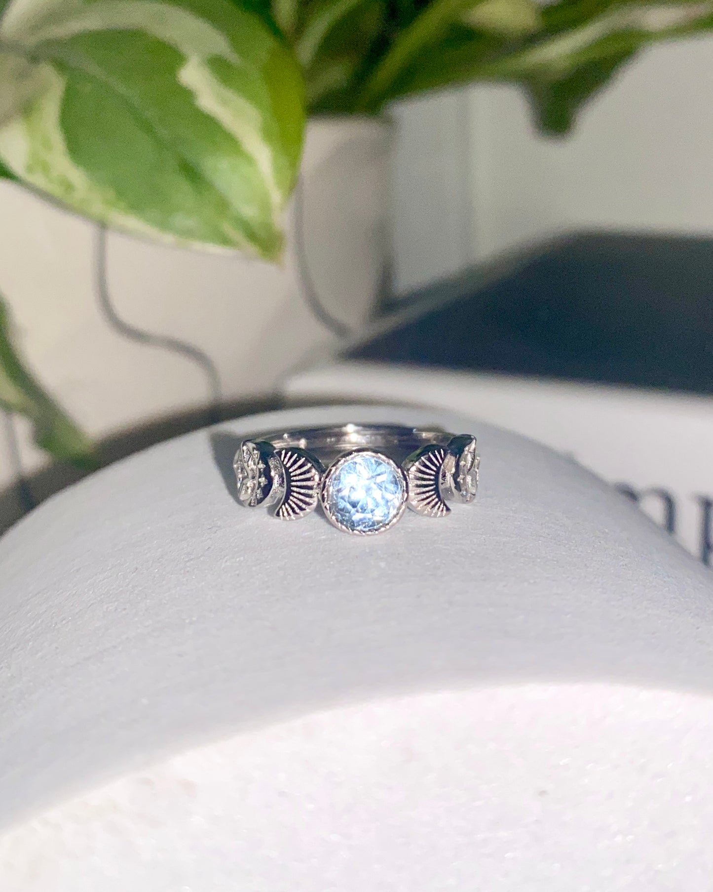 Blue Topaz Stellar Crescent S925